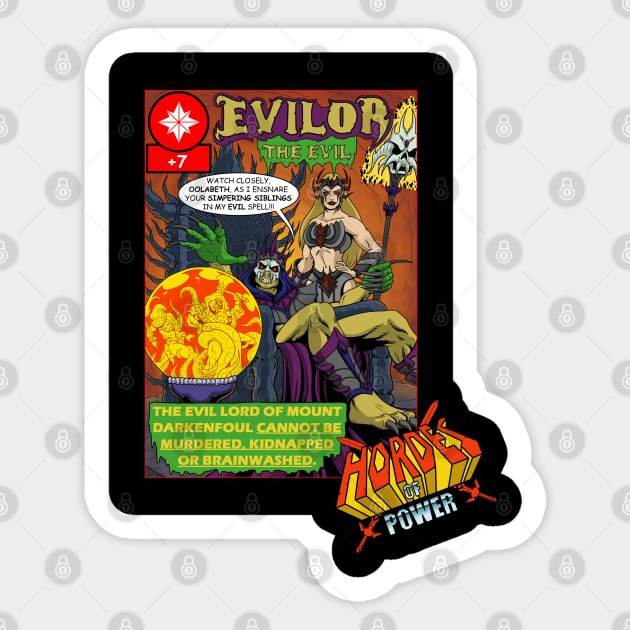 Evilor the Evil Sticker by Art of Lee Bokma